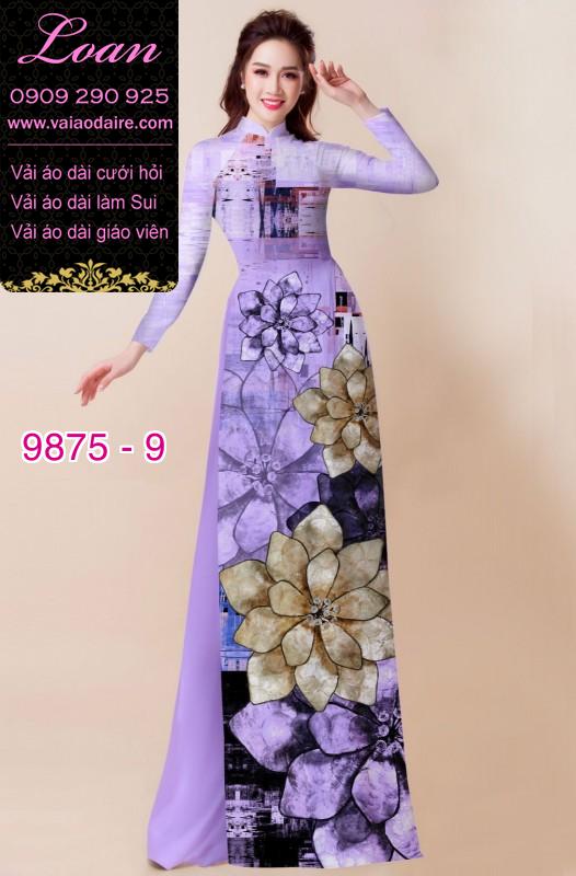 Vải áo dài hoa 3D Vải áo dài hoa 3D