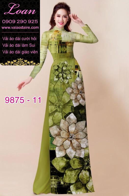 Vải áo dài hoa 3D Vải áo dài hoa 3D