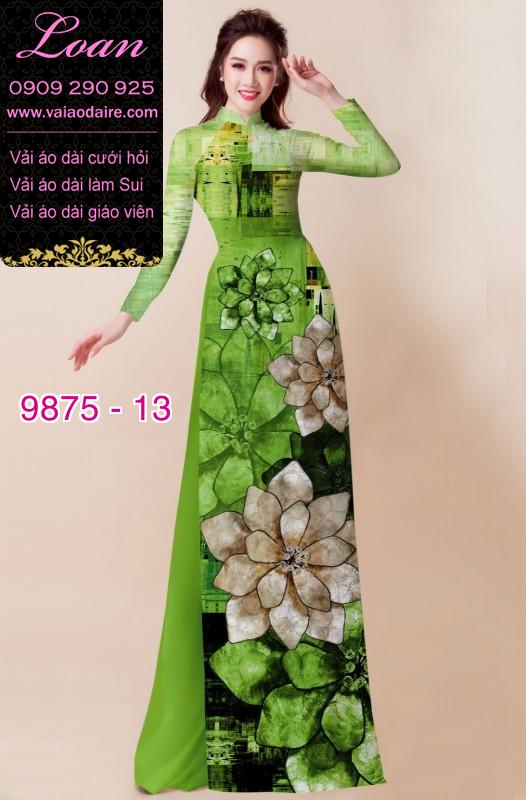 Vải áo dài hoa 3D Vải áo dài hoa 3D