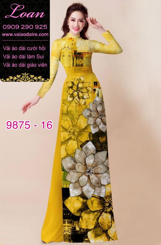 Vải áo dài hoa 3D Vải áo dài hoa 3D