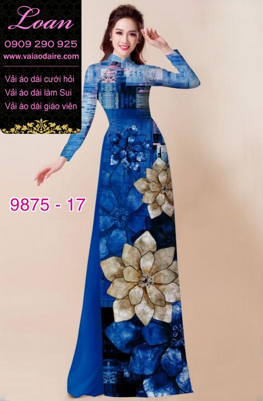 Vải áo dài hoa 3D Vải áo dài hoa 3D