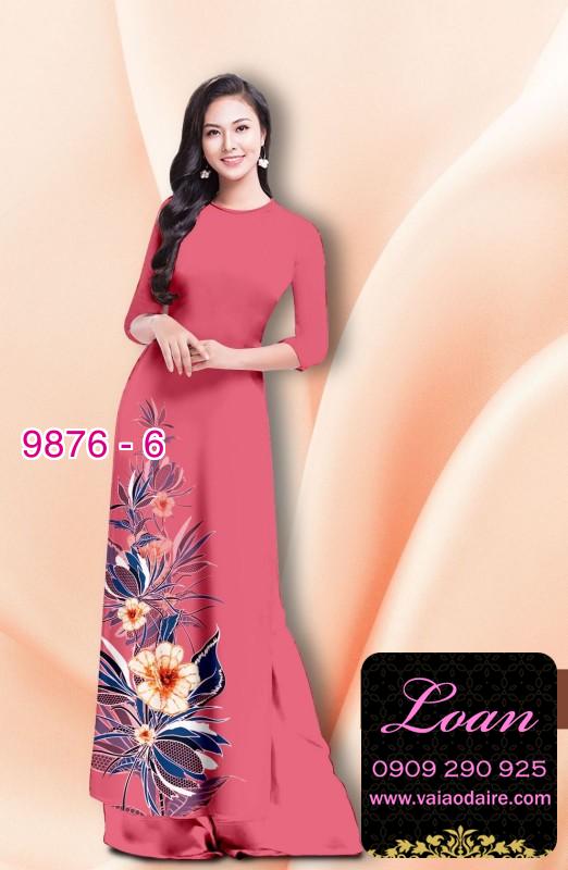 Vải áo dài hoa 3D