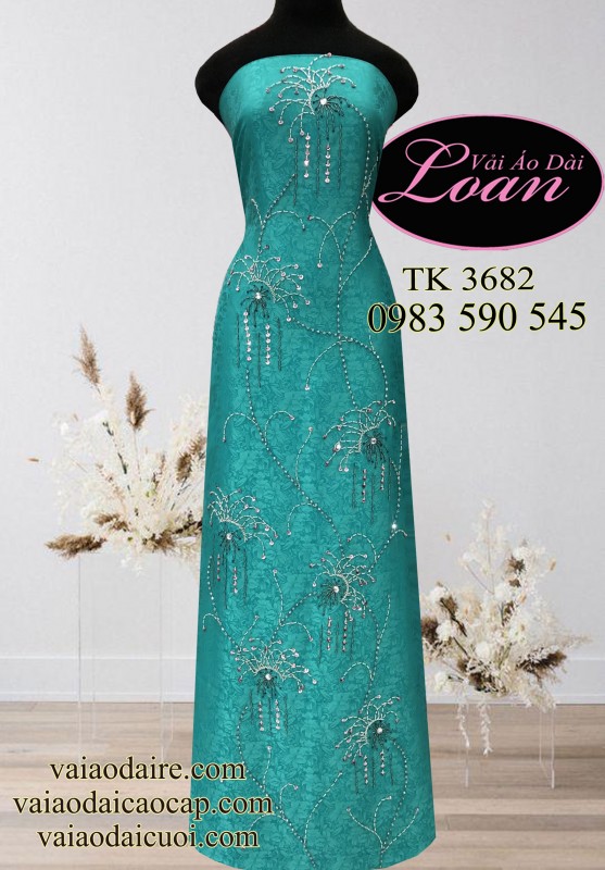 Vải áo dài kết pháo hoa