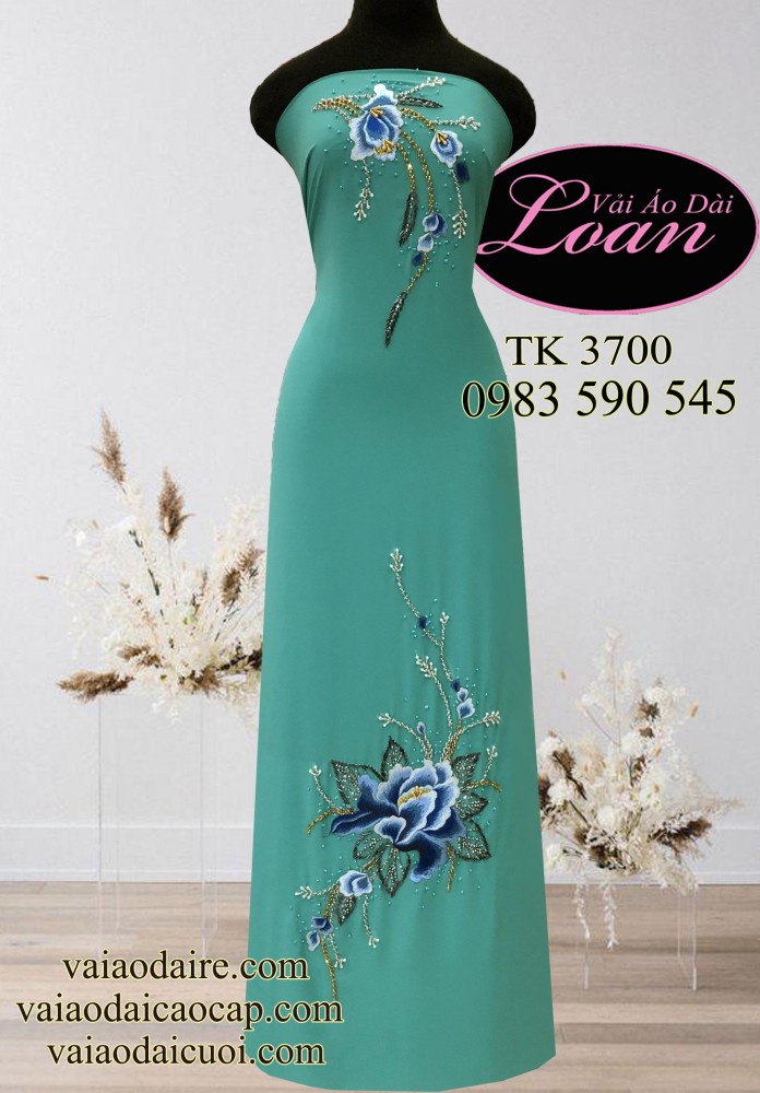 Vải áo dài kết hoa