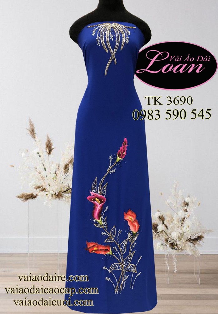 Vải áo dài kết hoa