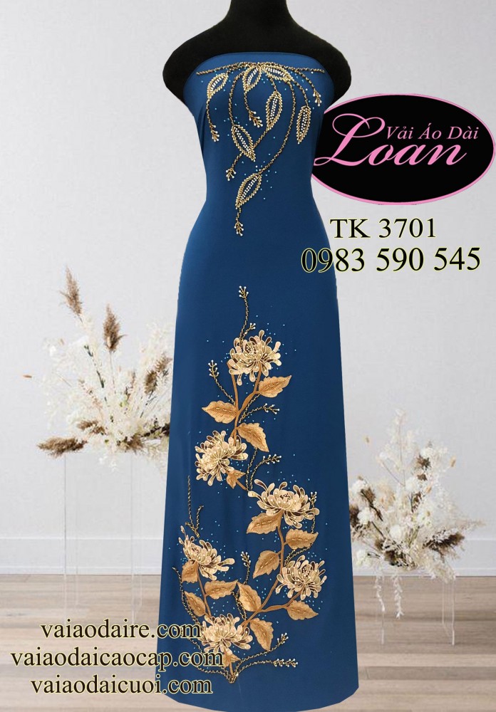 Vải áo dài kết hoa