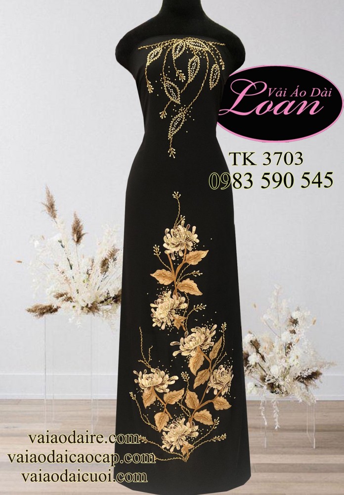 Vải áo dài kết hoa