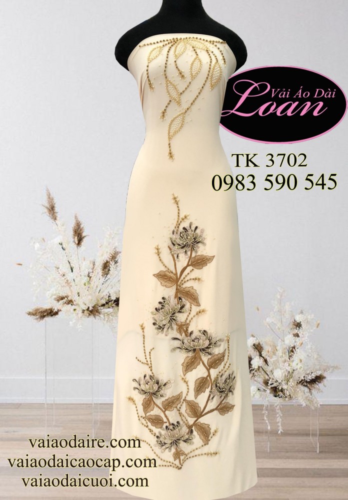 Vải áo dài kết hoa