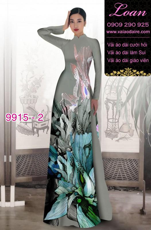 Vải áo dài hoa 3D