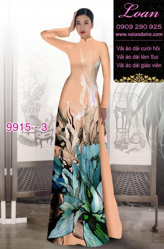Vải áo dài hoa 3D