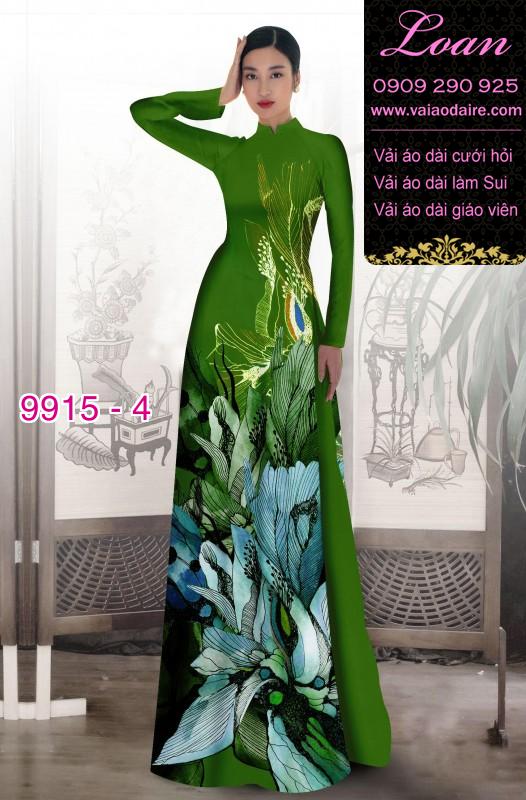 Vải áo dài hoa 3D