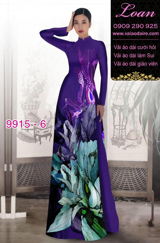 Vải áo dài hoa 3D