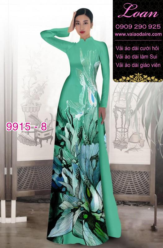 Vải áo dài hoa 3D