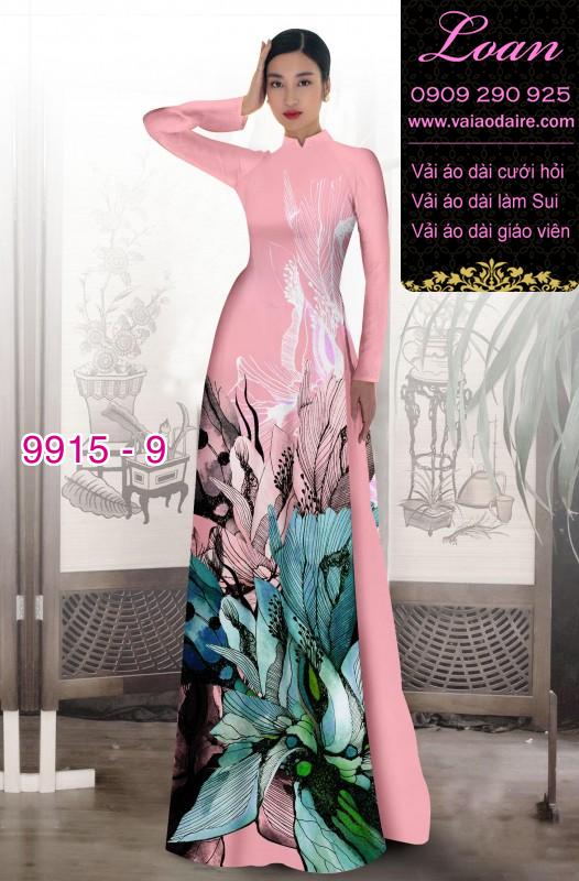 Vải áo dài hoa 3D