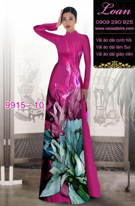 Vải áo dài hoa 3D