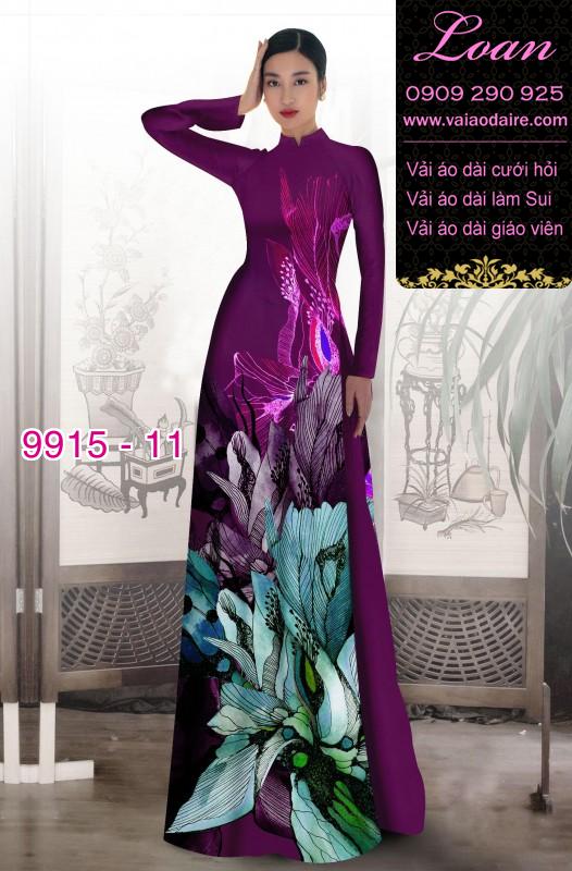 Vải áo dài hoa 3D