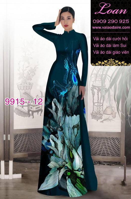 Vải áo dài hoa 3D