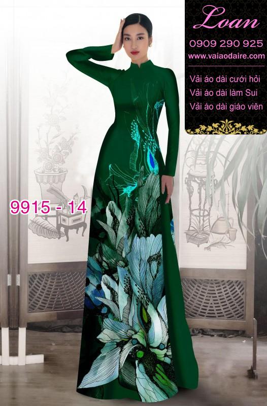 Vải áo dài hoa 3D