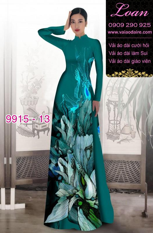 Vải áo dài hoa 3D