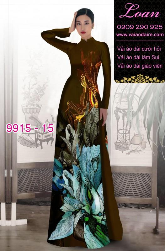 Vải áo dài hoa 3D