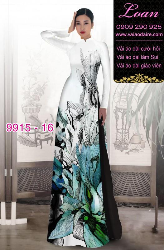 Vải áo dài hoa 3D