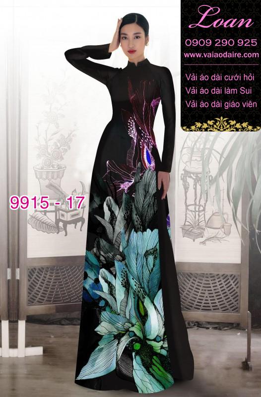 Vải áo dài hoa 3D