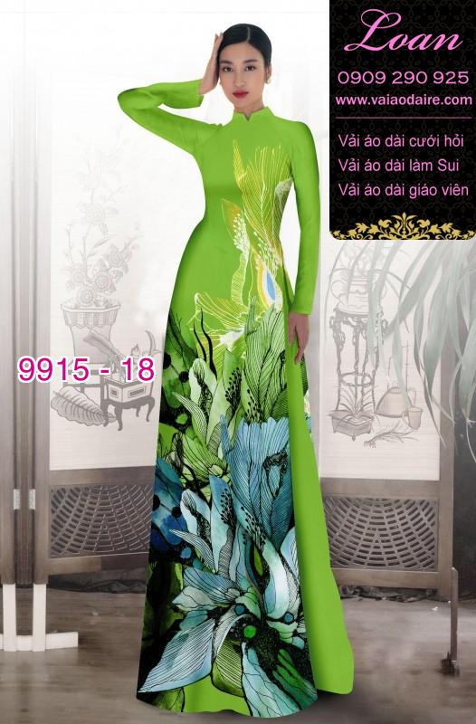 Vải áo dài hoa 3D