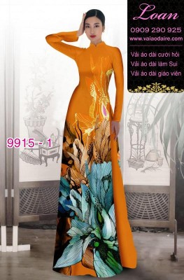 Vải áo dài hoa 3D-DT 9915