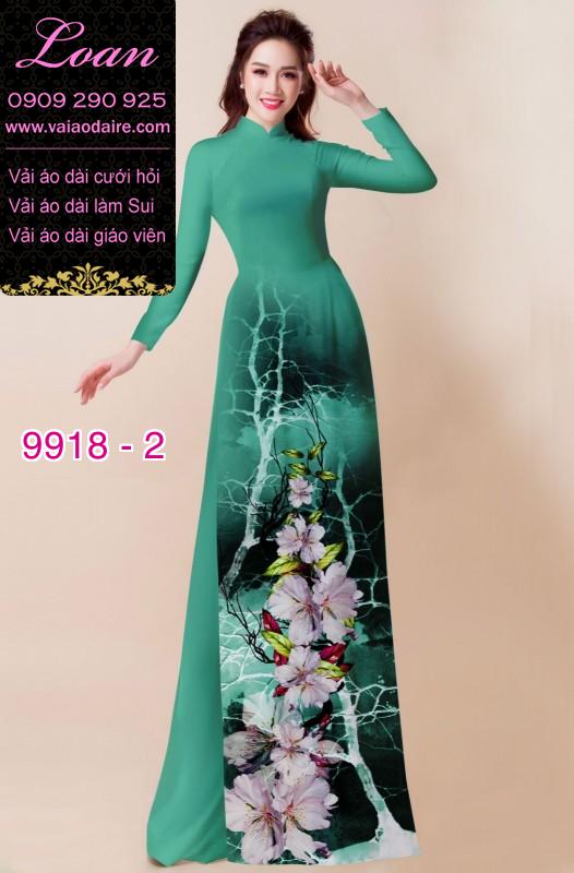 Vải áo dài hoa 3D