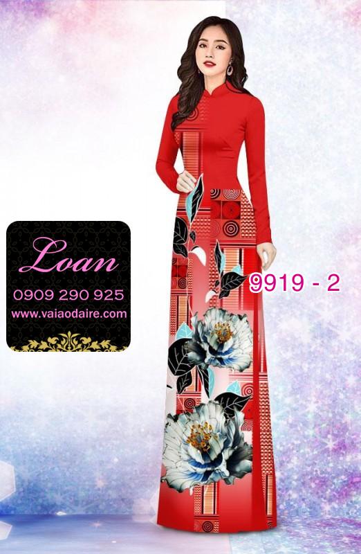 Vải áo dài hoa 3D
