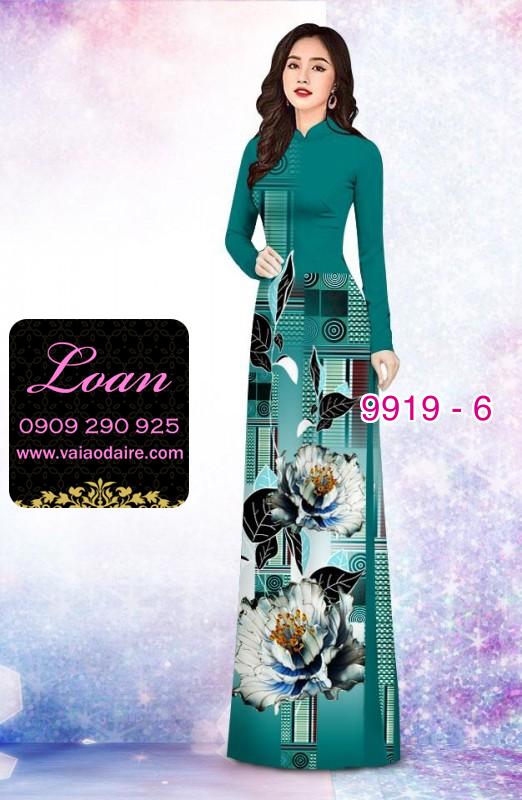 Vải áo dài hoa 3D