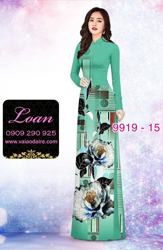 Vải áo dài hoa 3D