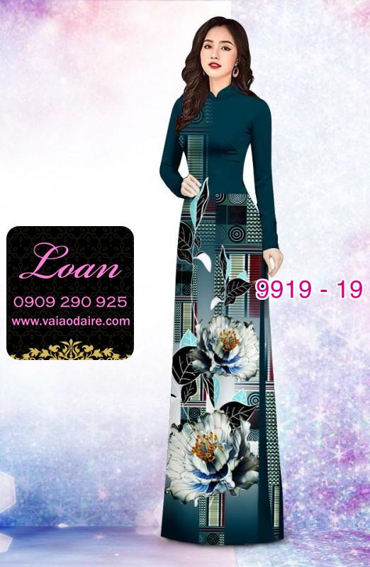 Vải áo dài hoa 3D