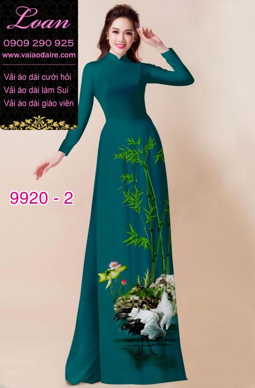 Vải áo dài hoa 3D