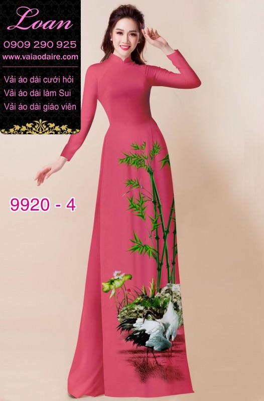 Vải áo dài hoa 3D