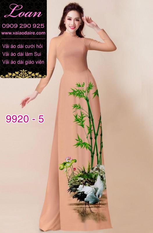 Vải áo dài hoa 3D