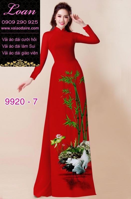 Vải áo dài hoa 3D