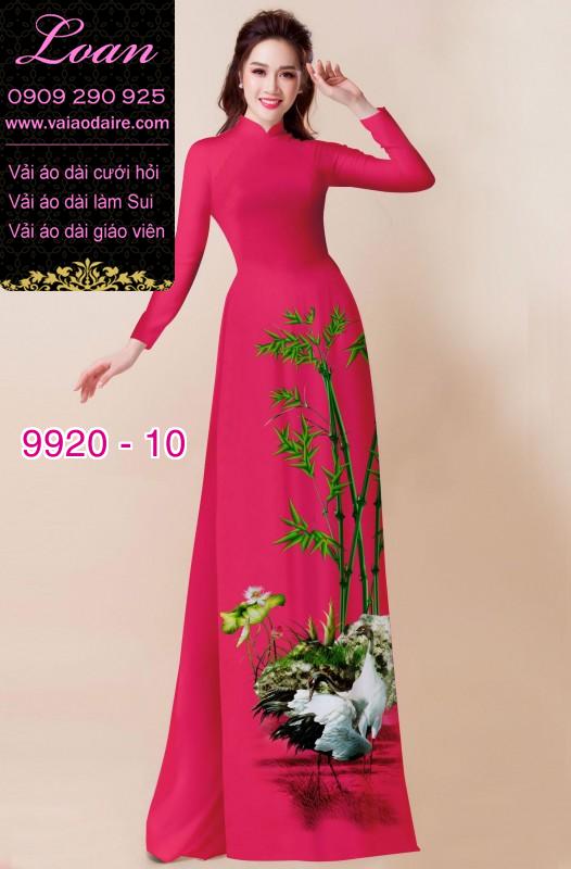 Vải áo dài hoa 3D