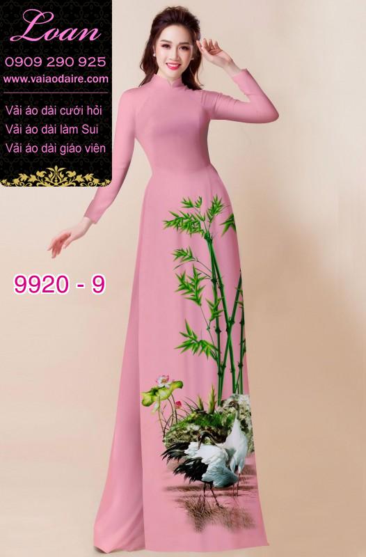 Vải áo dài hoa 3D