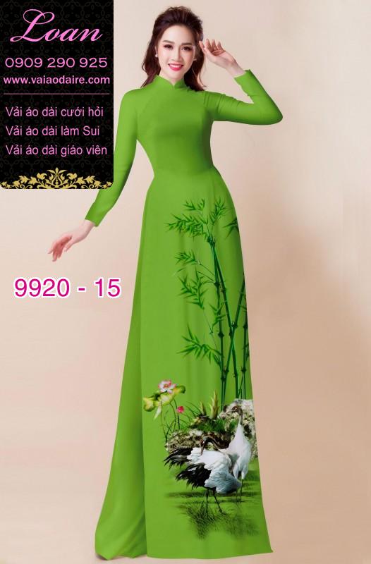 Vải áo dài hoa 3D