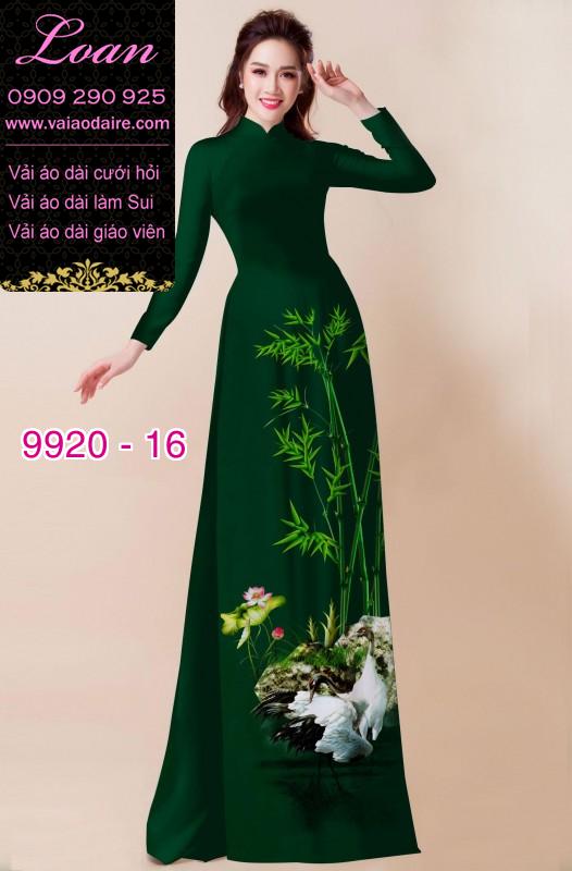Vải áo dài hoa 3D