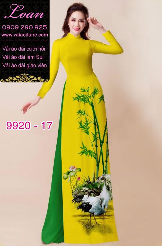 Vải áo dài hoa 3D
