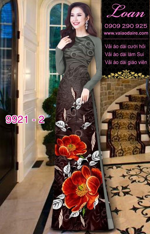 Vải áo dài hoa 3D