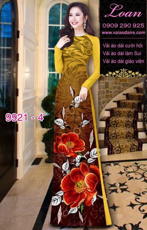 Vải áo dài hoa 3D