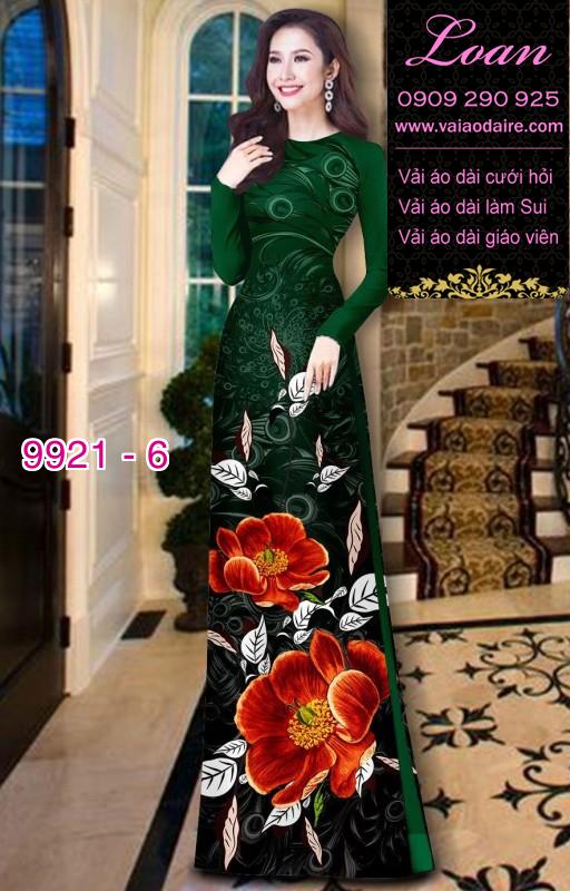 Vải áo dài hoa 3D