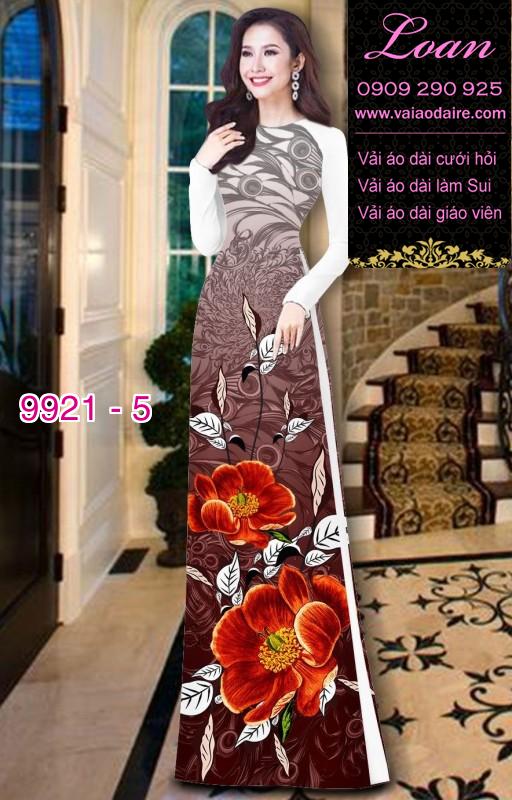 Vải áo dài hoa 3D