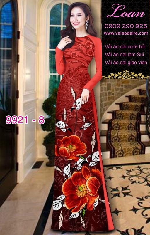Vải áo dài hoa 3D