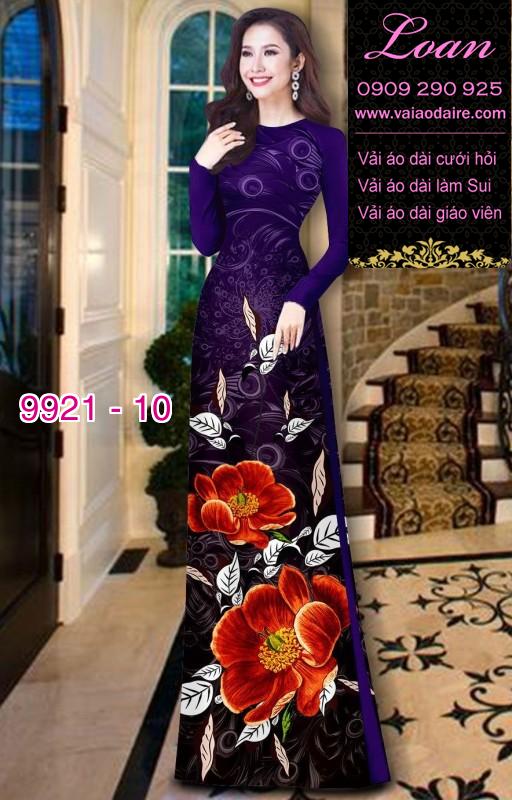 Vải áo dài hoa 3D