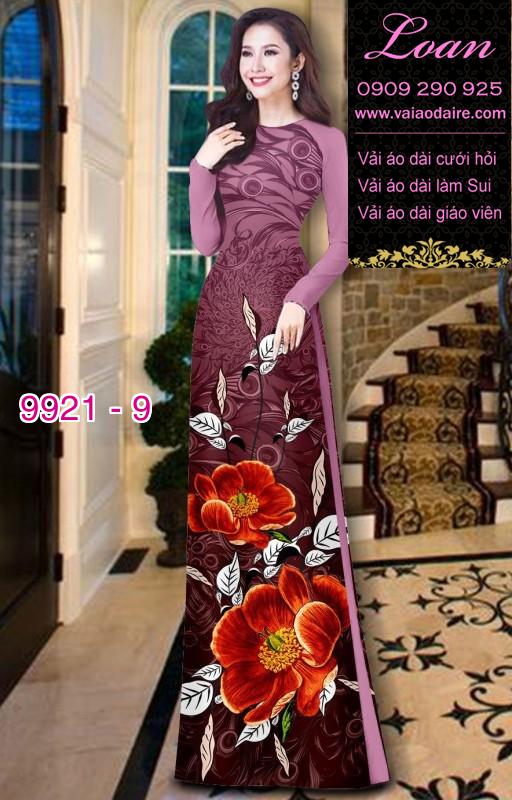 Vải áo dài hoa 3D