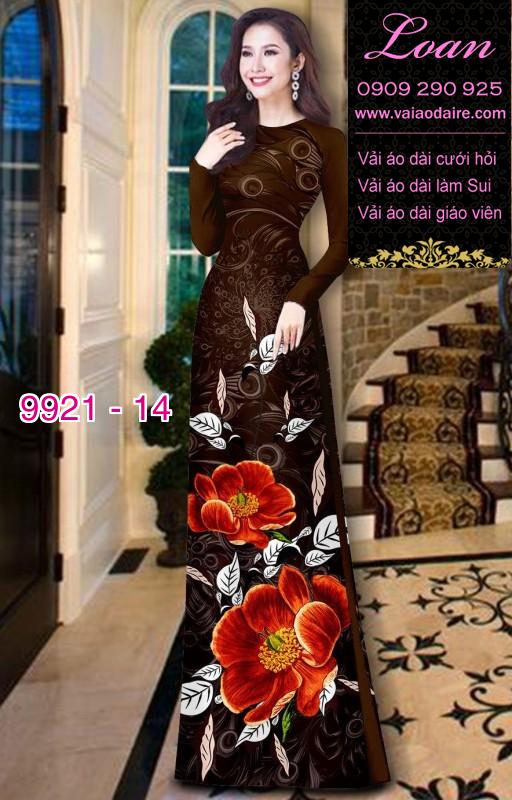 Vải áo dài hoa 3D